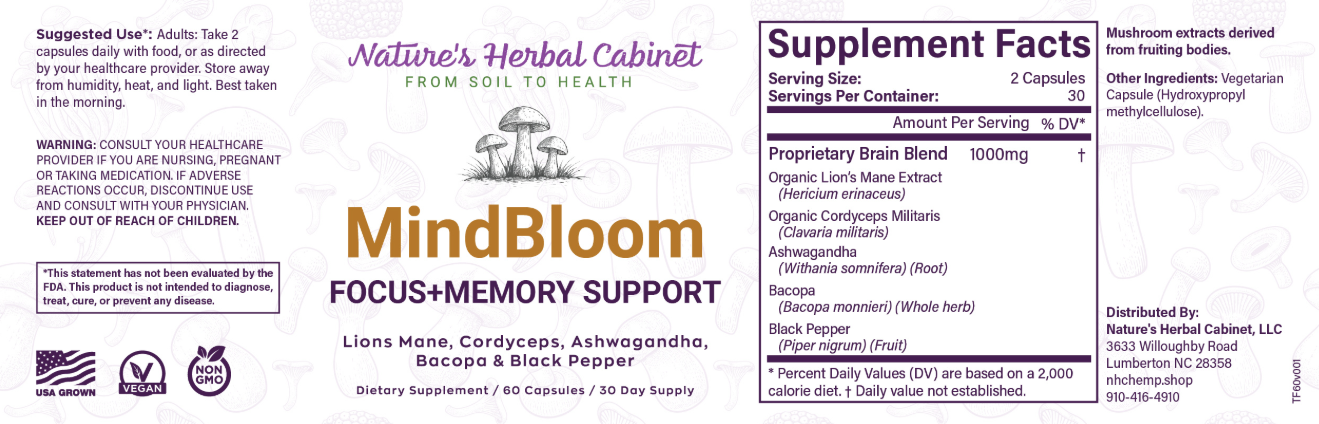 MindBloom - Mushroom Extract Capsules