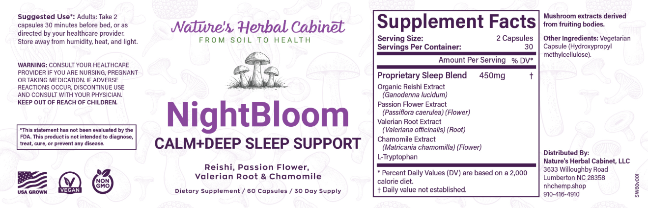 NightBloom - Mushroom Extract Capsules