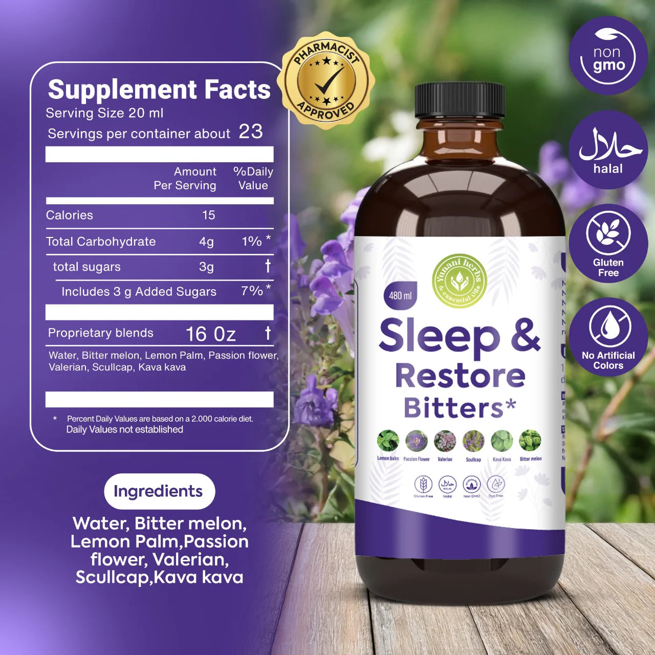 Sleep & Restore Living Bitters - 16oz