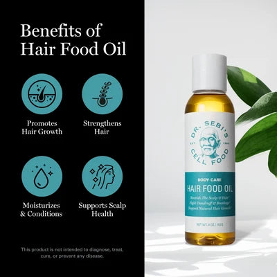 Dr. Sebi's Hair Food Oil – Scalp & Hair Nourishment 4oz