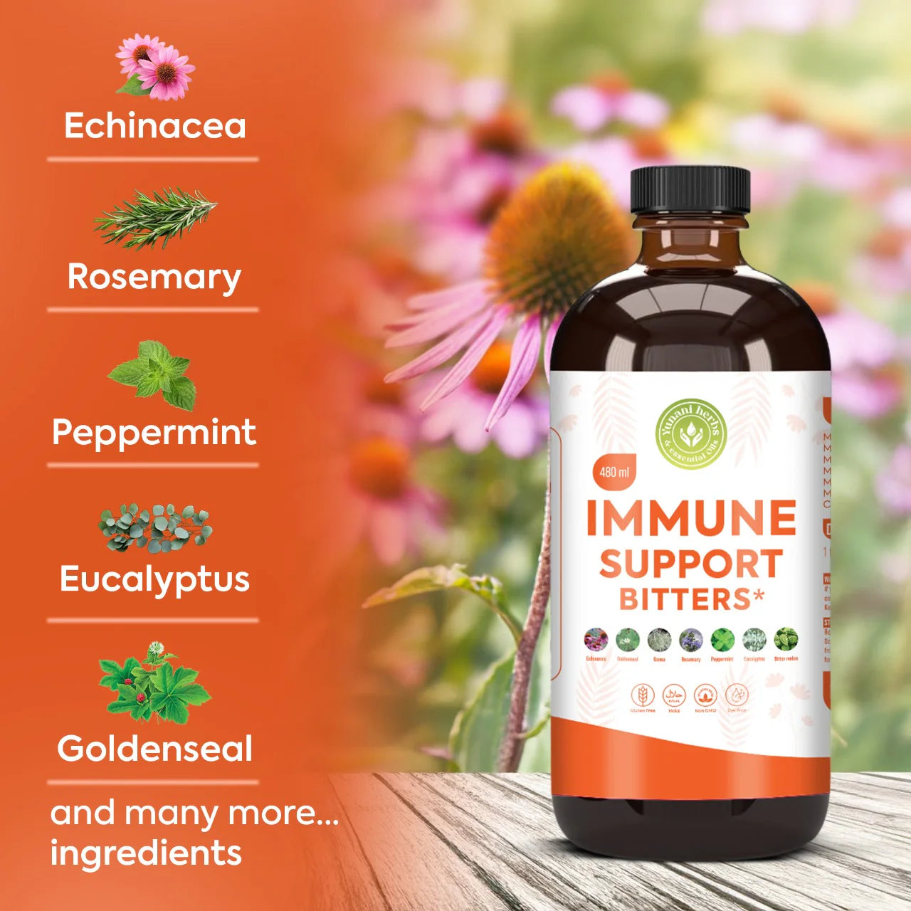 Immune Support Living Bitters - 16oz