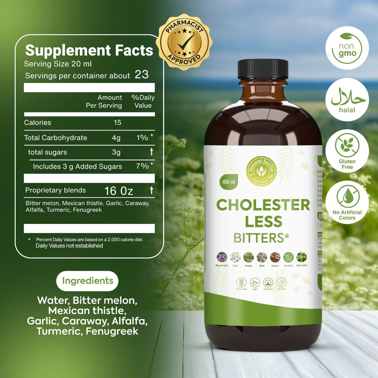 Cholester-Less Living Bitters - 16oz