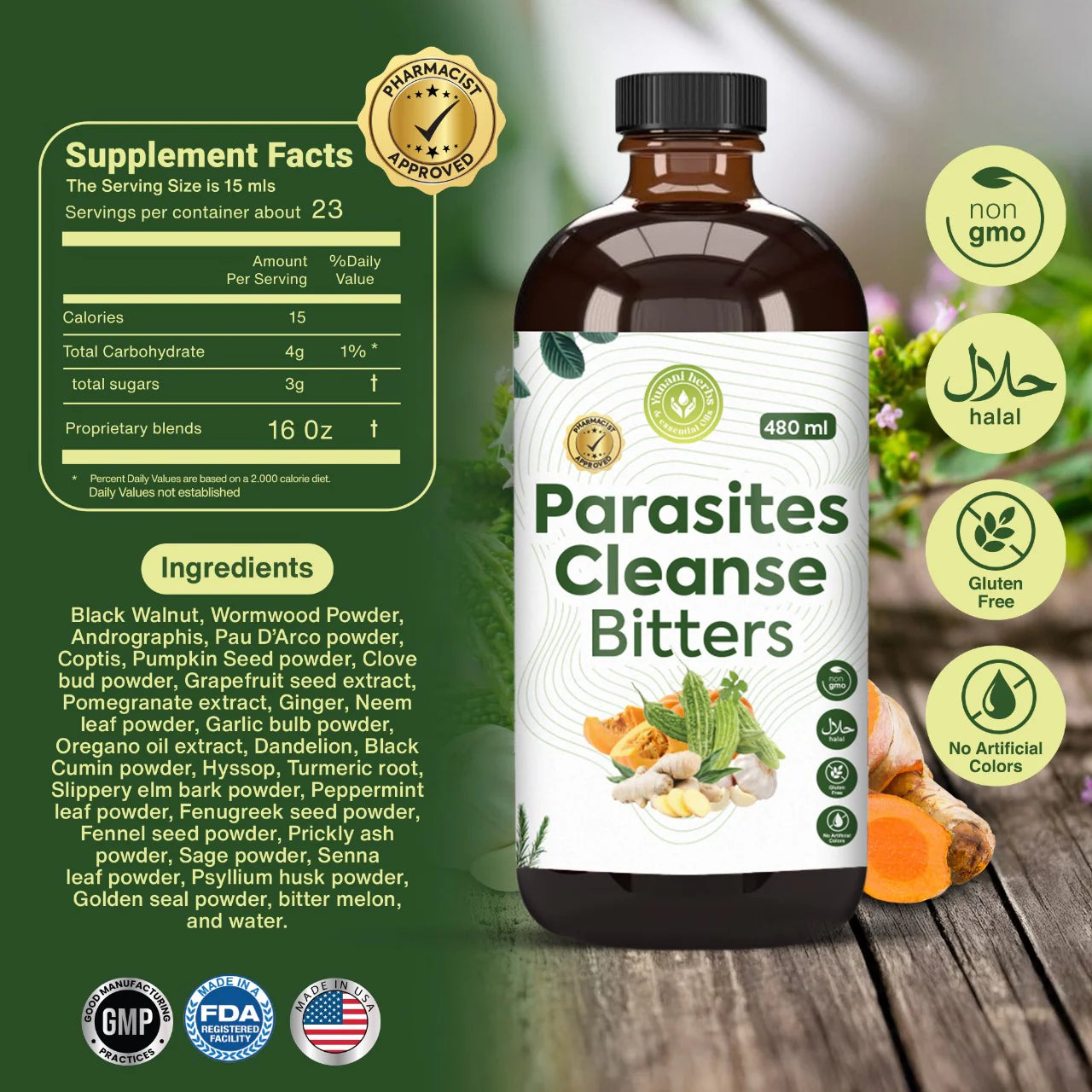 Parasite Cleanse Living Bitters - 16oz