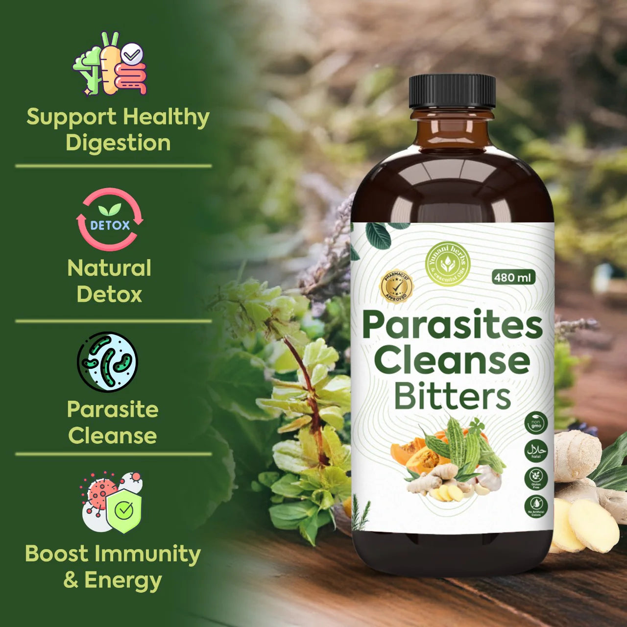 Parasite Cleanse Living Bitters - 16oz