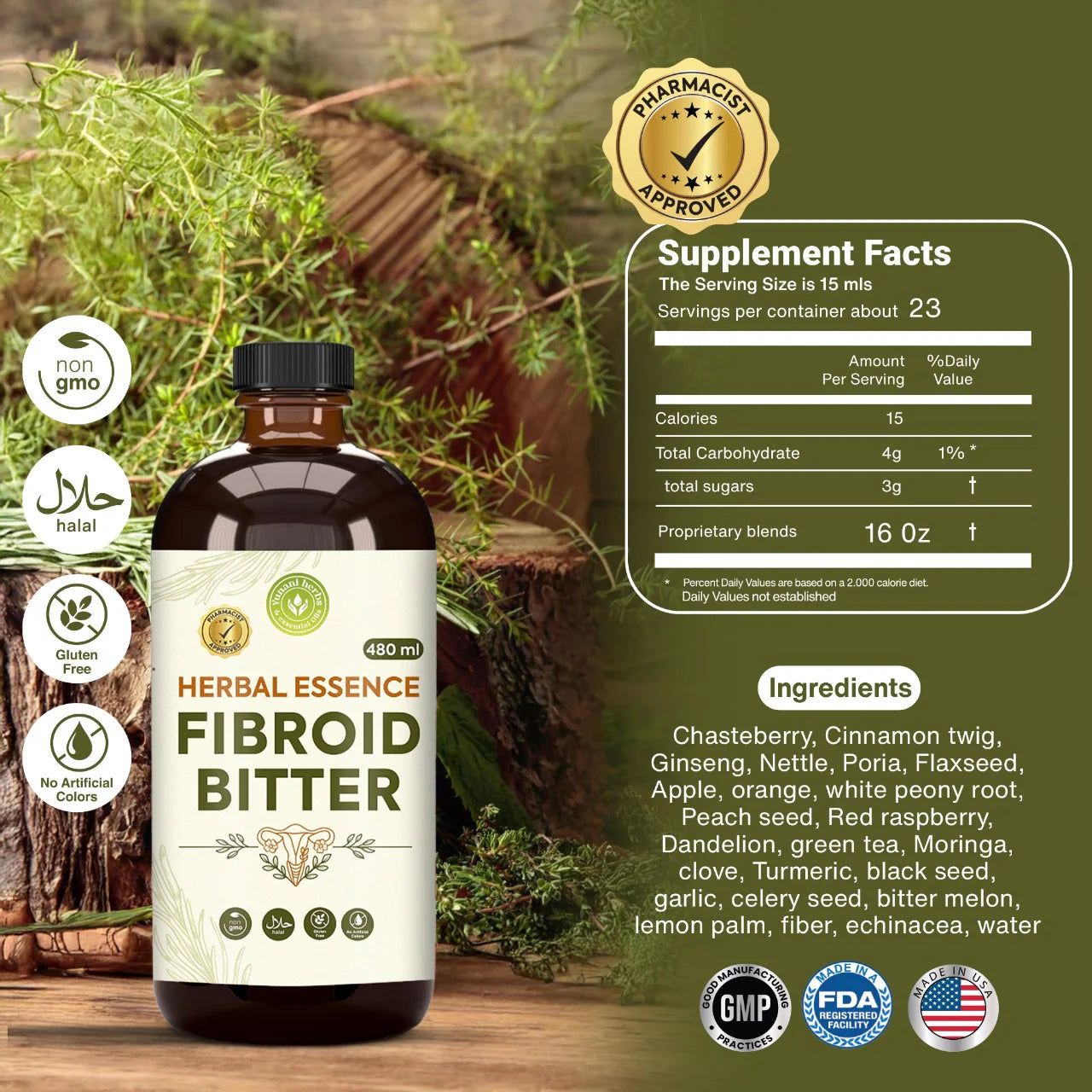 Fibroid Living Bitters - 16oz